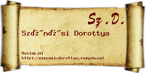 Szénási Dorottya névjegykártya