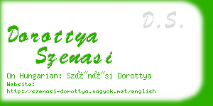 dorottya szenasi business card